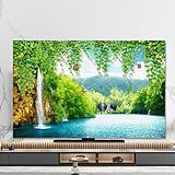 Tv-abdeckung, Staubschutz, Hängendes 55-zoll-staub- Und Sonnenschutz-tv-staubtuch(Size:65IN(152X92CM),Color:B)