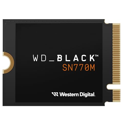 WD_BLACK WDBDNH0010BBK-WRSN SN770M M.2 2230 NVMe SSD für Handheld-Spielgeräte, Geschwindigkeiten bis zu 5.150 MB/s, TLC 3D NAND, ideal für Steam Deck und Microsoft Surface