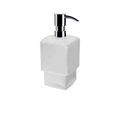 Emco Flüssigseifenspender (Pumpkopf Chrom, Behälter Kunststoff, Seifenspender für Gästebad/Badezimmer) 52100190, Normal