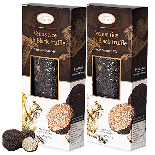 Black Venus Reis mit schwarzer Sommer-Trüffelknolle Aestivum Vitt, reich an Antioxidantien, Fasern, Vitamin E, gesundes Gewicht, Körperkontrolle, 2 x 250 g
