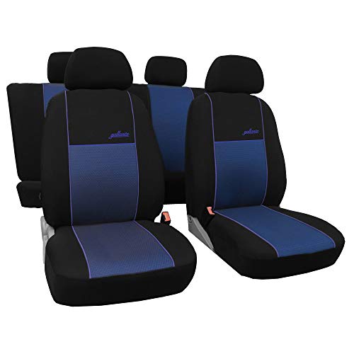 Autositzbezüge Blau Komplettset 5-Sitze Schonbezüge Sitzschutz Sitzschoner Bezug