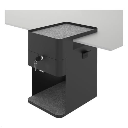 Dataflex Bento Desktop Locker Untertisch Schrank mit Tischklemme (schwarz)