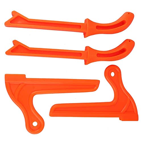 4tlg Sicherheit Holzbearbeitung Handschutz Säge Kunststoff Push Sticks Werkzeugset für Zimmerei(Orange)