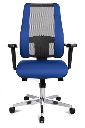 TOPSTAR Sitness Lady 300 ergonomischer Schreibtischstuhl, Bürostuhl mit bewegter Sitzfläche für Frauen blau