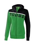 ERIMA Damen 5-C Trainingsjacke mit Kapuze, smaragd/schwarz/weiß, 48, 1031914