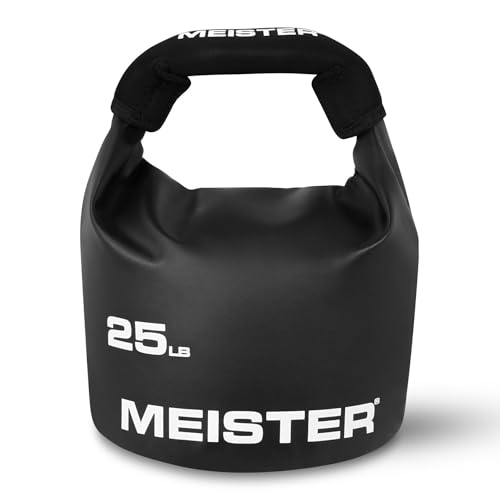 Meister Beast tragbare Sand-Kugelhantel – weicher Sandsack Gewicht – 11,3 kg – Schwarz