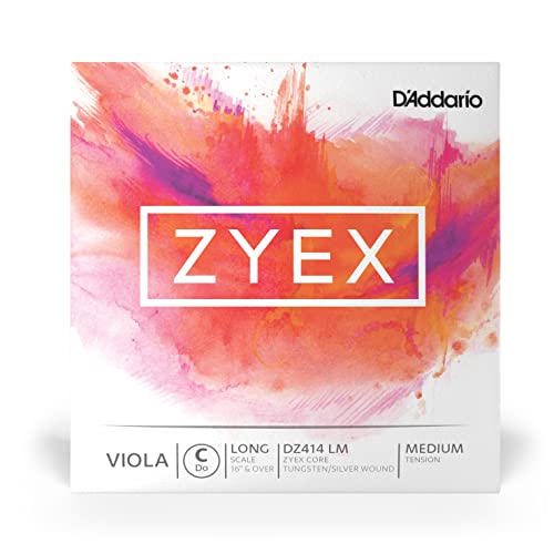 D'Addario DZ414-LM Zyex Viola Einzelsaite 'C' synthetische Faser Long Medium