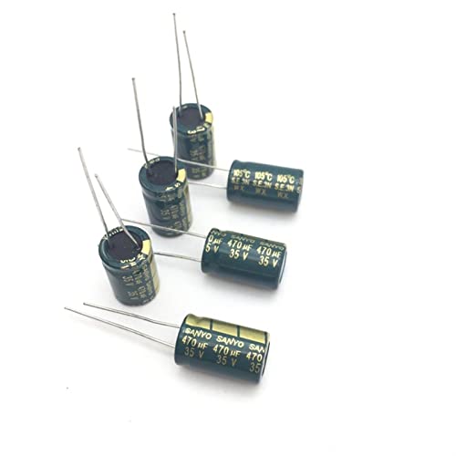 Kondensatoren 10 Stück Elektrolytkondensatoren 470 UF 35 V 10 x 16 mm 105 C Radialer Hochfrequenz-Elektrolytkondensator mit niedrigem Widerstand Elektronische Geräte
