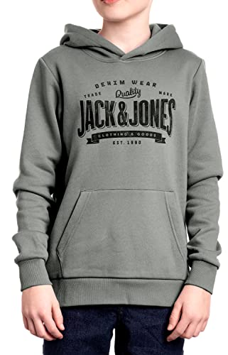 JACK&JONES JUNIOR Jungen JJELOGO Sweat Hood 2 COL 21/22 NOOS JR Kapuzenpullover, Sedona Sage 176