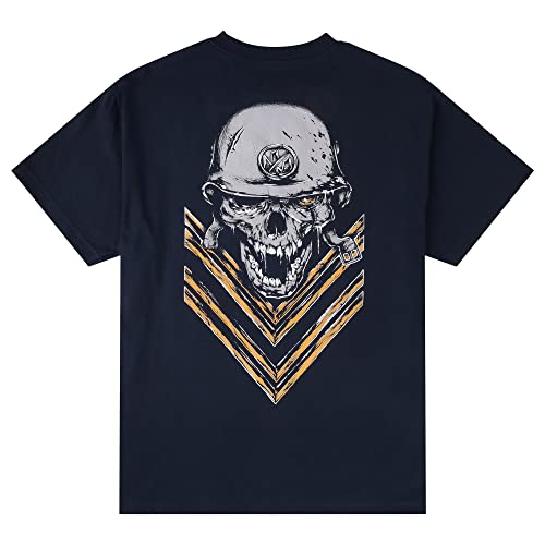 Metal Mulisha Herren Death Troop T-Shirt, Marineblau, L