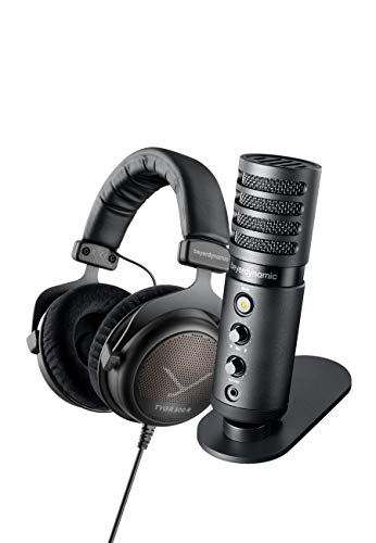 beyerdynamic TEAM TYGR mit TYGR 300 R Kopfhörer und FOX USB-Mikrofon, offener Gaming-Kopfhörer, geeignet für PS4 Konsole, PC und Mac