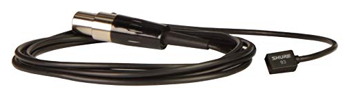 Shure WL93-6 Series Subminiatur-Kondensatormikrofone, Schwarz, 1,9 m Kabel