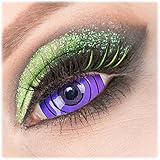 Farbige violette 'Violet Rinnegan' Sclera Kontaktlinse ohne Stärke 1 Paar Crazy Fun 22 mm Kontaktlinse mit Behälter zu Fasching Karneval Halloween - Topqualität von 'Giftauge'