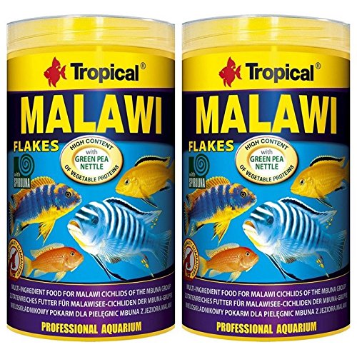 Tropical 2 Stück 1 Liter Malawi Flocken Doppelpack 2 er Set Cichlid Malawi Fischfutter