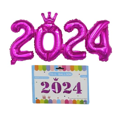 Einzigartiger Folien Zahlenballon 2024 Neujahrspartys Ballondekorationen Perfekt Für Geburtstage Hochzeiten Abschlussfeiern Partyzubehör