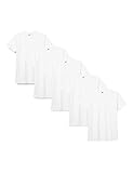 Lower East Herren T-Shirt mit Rundhalsausschnitt, 5er Pack, Weiß(Weiß), Small