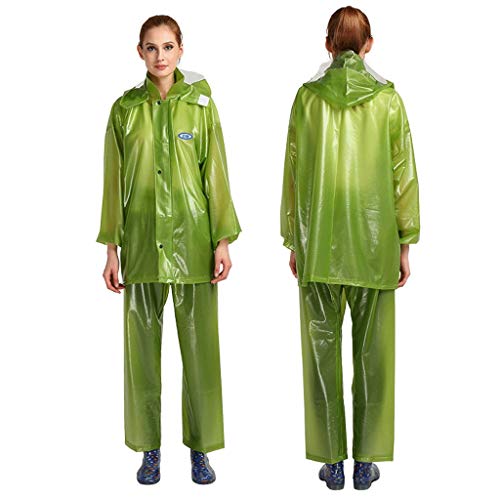 GX Regenanzug, Erwachsene Männer und Frauen Regenmantel Hosenanzug, geeignet for Outdoor-Segeln zum Sea Fishing Gear (Farbe : Green, Größe : XXL)