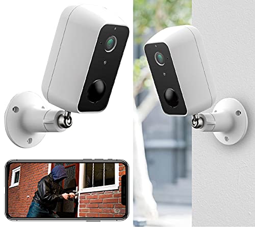 VisorTech WLAN Kamera: Outdoor-IP-Überwachungskamera, Full HD, WLAN & App, Akku-Betrieb, IP65 (Outdoorkameras)
