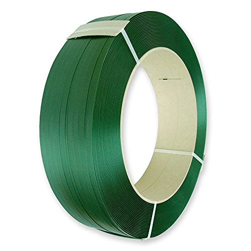 PET-Umreifungsband 15,5 x 0,6 mm, 2000 m, grün, Kern 406 mm, Reißfestigkeit 390 kg für Umreifungsgerät bis 16 mm