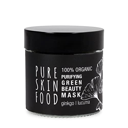 Bio Grüne Superfood-Maske für unreine Haut & Mischhaut von PURE SKIN FOOD | gegen Hautunreinheiten & Pickel | 100% bio-zertifizierte Inhaltsstoffe & vegan | 60 ml