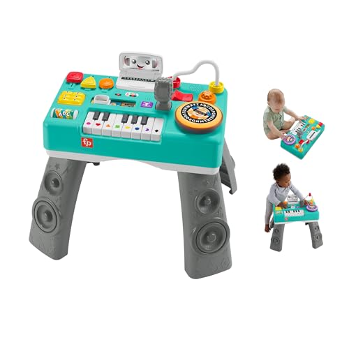 Fisher-Price Laugh & Learn Baby & Kleinkind Spielzeug Mix & Learn DJ Tisch Musical Activity Center mit Lichtern & Geräuschen für Kinder ab 6 Monaten