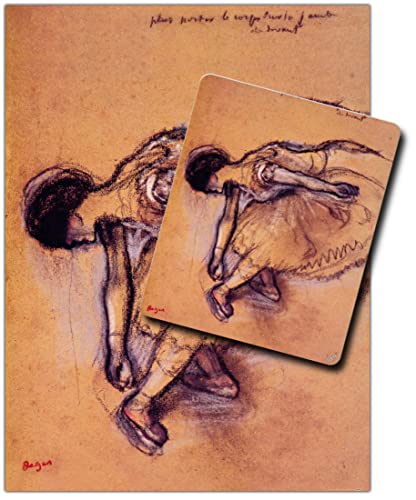 1art1 Edgar Degas, Tänzerin 1 Kunstdruck Bild (80x60 cm) + 1 Mauspad (23x19 cm) Geschenkset