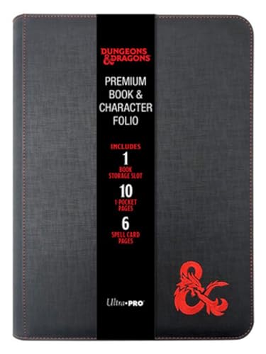 Dungeons & Dragons E-18585 Premium Notizbuch mit Reißverschluss, Schwarz/Grau