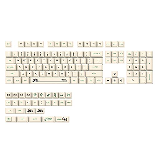 Koanhinn 133 Tasten, XDA, Benutzerdefinierte PBT Farbe Sublimation Tastenkappen, Kompatibel mit Alle Mechanischen Gaming Tastaturen mit Panda Design