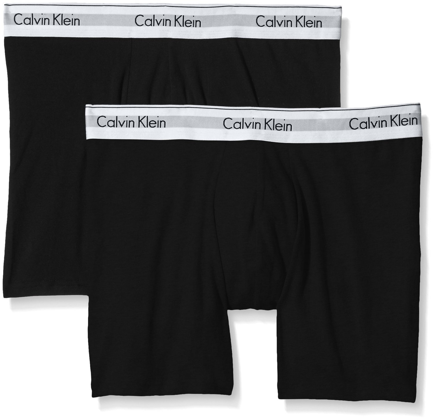 Calvin Klein Herren Boxershorts 2P BOXER BRIEF, Gr. Small, Schwarz (BLACK 001)
