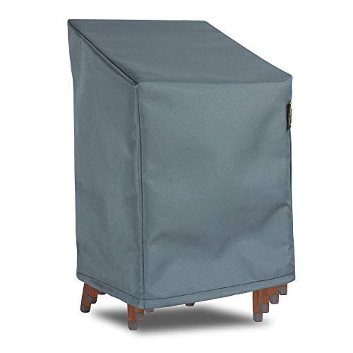 Hentex Cover Abdeckung für Gartenstuhl mit hoher Rückenlehne,Abdeckung für Gartenstühle mit Zugkordel & Befestigungsclips, (67L*67W*80/110H cm) für bis zu 4 Stühle