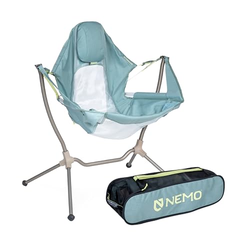 NEMO Stargaze Campingstuhl, Liegestuhl, luxuriöser Relaxsessel für maximalen Campingkomfort und Sternenbeobachtung (2024), Schlamm/Zitrone