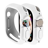 Kompatibel mit Apple Watch Ultra 49mm Hülle Allround Stoßfest TPU Silikon Schutzhülle Bumper Stoßdämpfend Kratzfest Schutzhülle für Apple Watch Ultra 49mm (Weiß)
