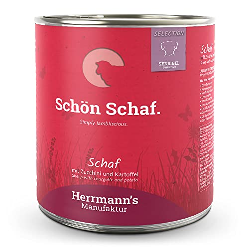 Herrmann's - Selection Sensibel Schaf mit Zucchini und Kartoffeln - 6 x 800g - Nassfutter - Hundefutter