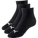 PUMA 18 Paar Unisex Quarter Socken Sneaker Gr. 35-49 für Damen Herren Füßlinge, Farbe:200 - black, Socken & Strümpfe:39-42
