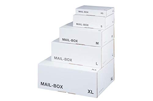 Mail-Box S, weiß, 249x175x79 mm Versandkarton Postversandkarton 20 Stück