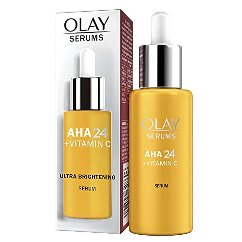 Olay AHA24 + Vitamin C Serum Für Den Tag, Mit Vitamin C, AHA & Niacinamid, Für Eine Strahlende Und Gleichmäßige Haut, 40 ml