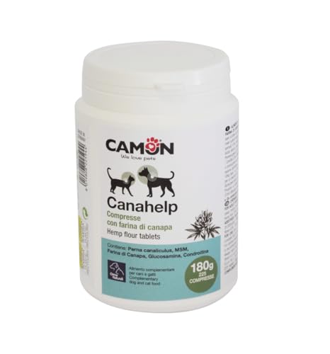 Camon - Canahelp 225 Tabletten mit Hanfmehl, Unterstützt das Wachstum und die Erhaltung der Gesundheit des gesamten Organismus Dank der Vorteile von Hanfmehl