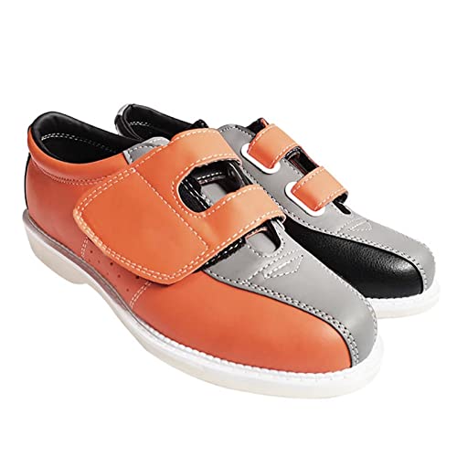 SMZGLANG Bowling-Schuhe Orange - Klassische Bequeme Herren- und Damen-Sneaker für den Innenbereich rutschfest verschleißfest sicher und stabil Bequeme Freizeitschuhe für Bowling-Liebhaber