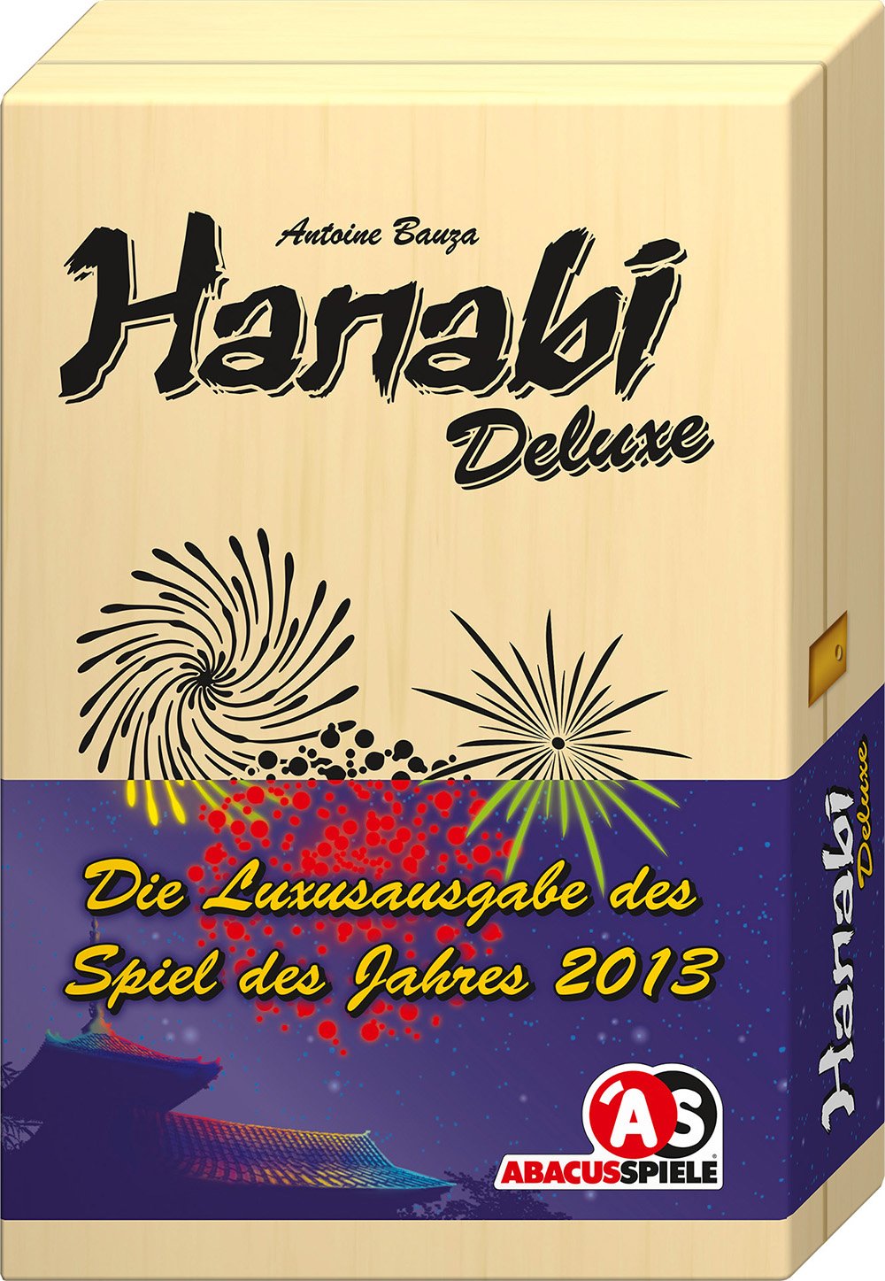 ABACUSSPIELE 04134 - Hanabi Deluxe, in einer Holzbox, Familienspiel, Legespiel