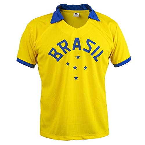 Brasilien Nationalmannschaft 1958 Pele WM Trikot Top Retro Trikot Klassisch, gelb, XL
