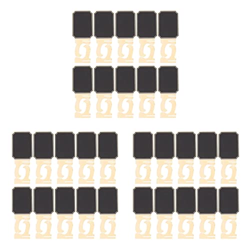 Fltaheroo Packung mit 60 schwarzen Tafeln mit Ständer, Staffeleien, kleine Kartons für Hochzeiten, Partys, Geburtstage, Lebensmittel-Etiketten, Nr
