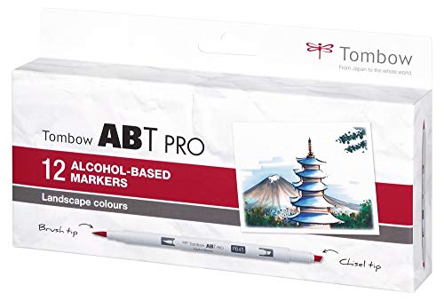 Tombow Marker ABT PRO, alkoholbasiert, 12er Set Basic Colors