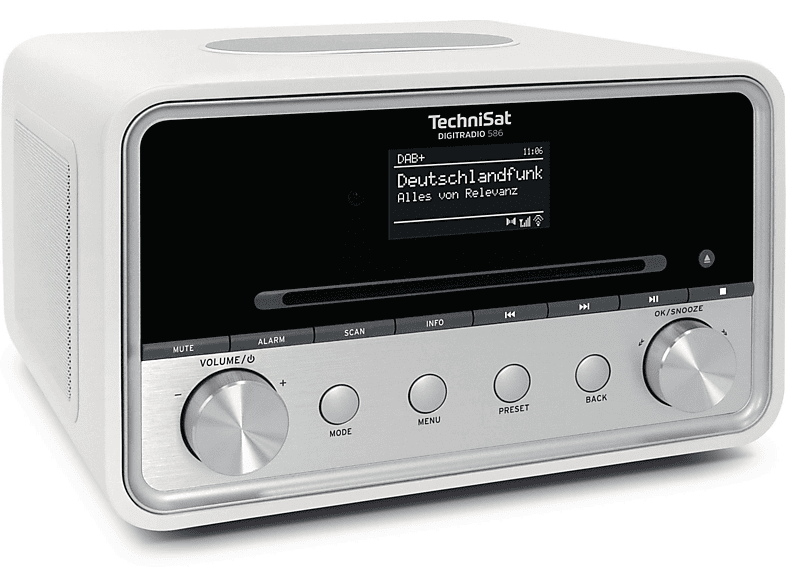 TECHNISAT DIGITRADIO 586 DAB+ Radio, AM, FM, DAB+, Internet Bluetooth, Weiß/Silber