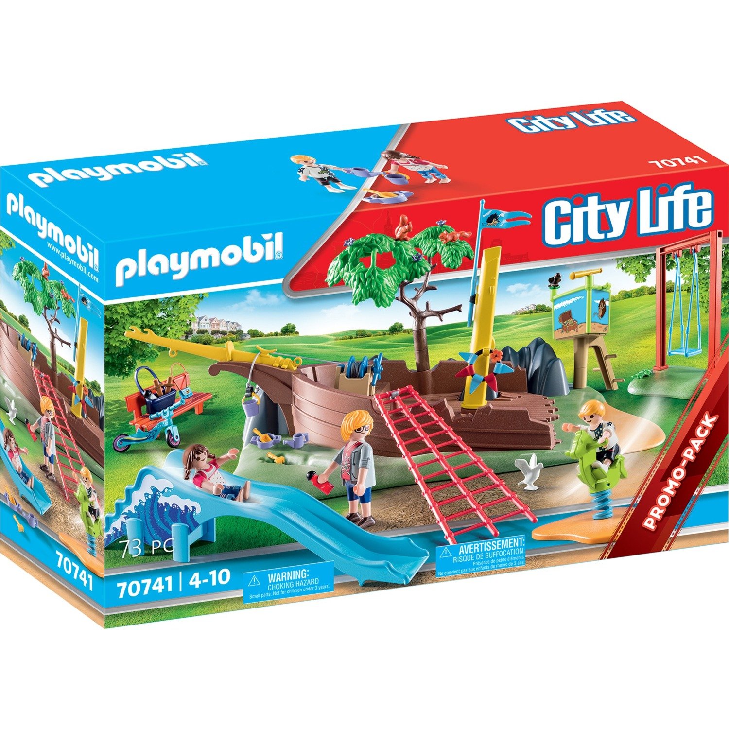 PLAYMOBIL City Life 70741 Abenteuerspielplatz mit Schiffswrack, Ab 4 Jahren