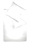 fleuresse 9200 Colours Interlock Jersey Bettwäsche aus 100% Baumwolle, Oekotex Standard 100, weiß, 155 x 220 cm