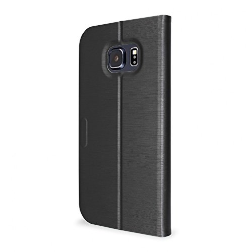 Artwizz FolioJacket Handyhülle Designed für [Galaxy S6] - Schutzhülle im modernen Design mit Standfunktion, Magnetverschluss - Schwarz