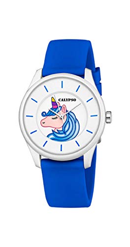 Calypso Kinderuhr - Sweet Time K5733/E - Einhorn - weiß und blau