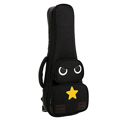 Sharplace Ukulele Black Case Canvas Carry Case Tragbare Handtasche Ukulele Gitarrenzubehör - 21 Zoll