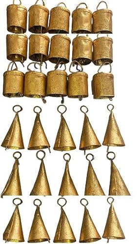 Royal sapphire Vintage Indian Tin Bells Rustic Chime Vintage Jingle Bell Cow Bells Christmas Tree Crafts Decoration