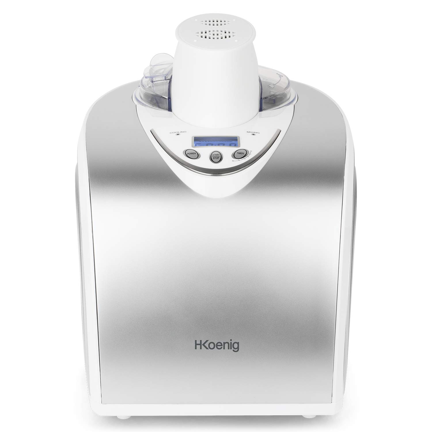 H.Koenig professionelle Eismaschine HF180 - Elektrisch - 1 L - 135 W - Kühlfunktion - Schnelle Zubereitung - Eis, Frozen Joghurt und Sorbet